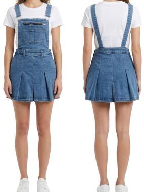 VBRT Denim Overall Mini Dress Size Small